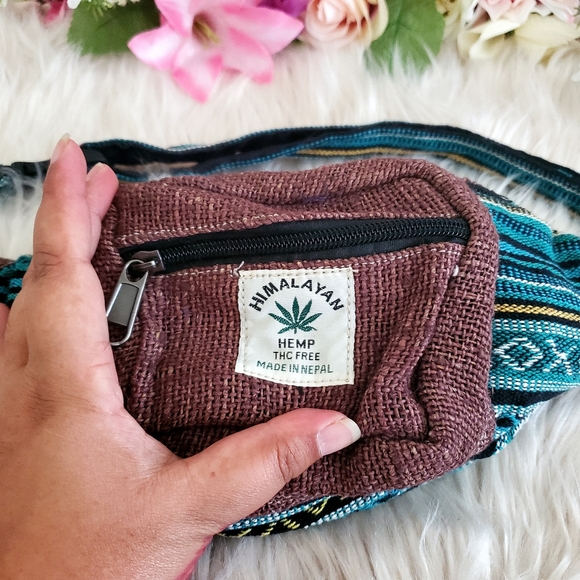 Nwot handmade hemp cotton boho fannypack - Picture 4 of 11
